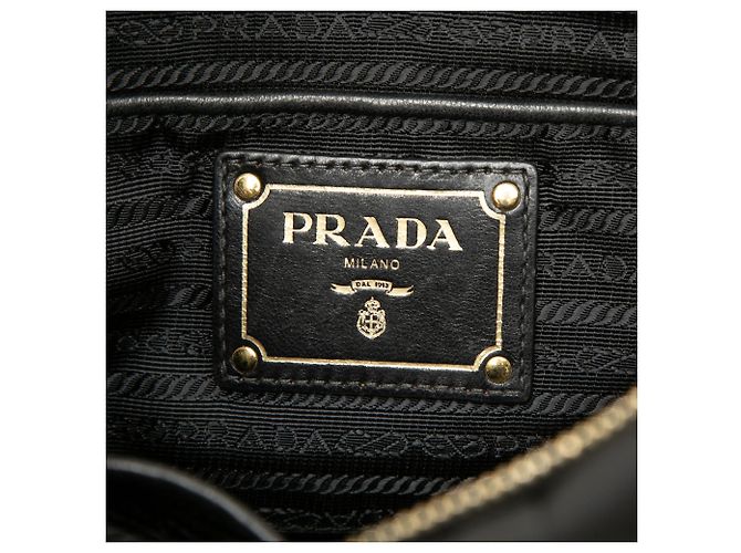 Bolsa Satchel Prada em Tessuto Gaufre Preta - vista 5