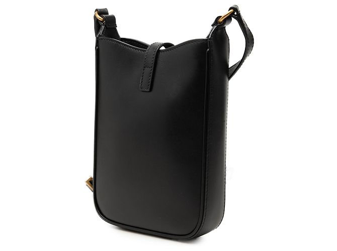 Autre Marque Saint Laurent Black Mini Smooth Leather Le 5 a 7 Vertical Crossbody - vue 2