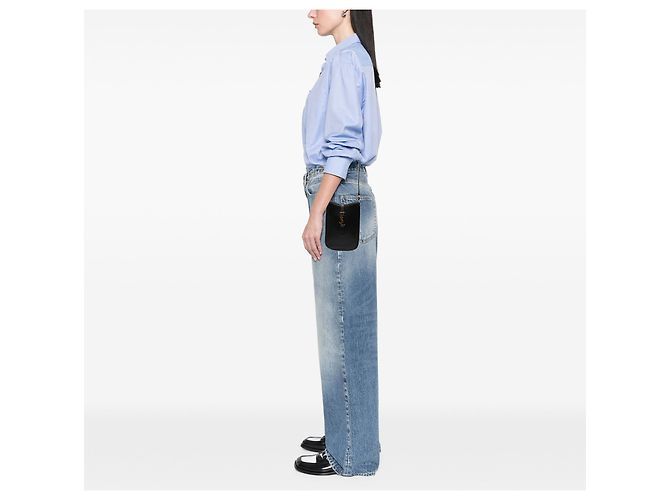 Autre Marque Saint Laurent Black Mini Smooth Leather Le 5 a 7 Vertical Crossbody - vue 6