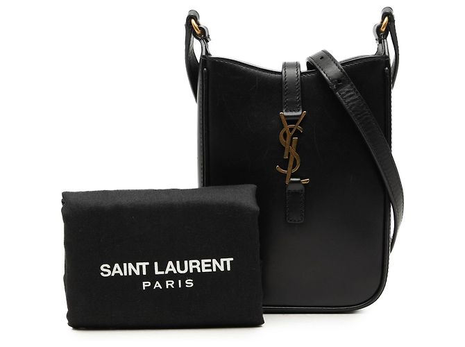 Autre Marque Saint Laurent Black Mini Smooth Leather Le 5 a 7 Vertical Crossbody - vue 7