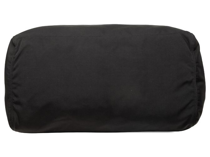 Borsa da viaggio Gucci in nylon nero con banda Web - vista 3