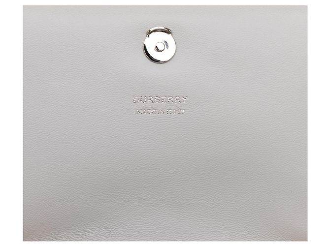 Burberry White Mini Micro Quilted Lambskin Colorblock Lola Crossbody - vista 5