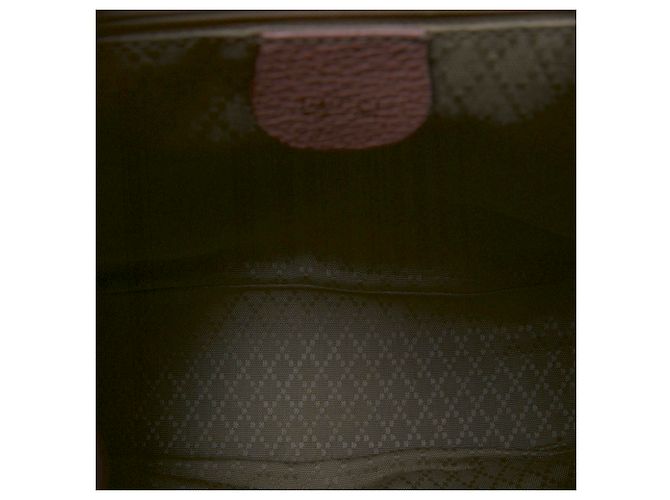 Bamboo Zaino Gucci Large in camoscio marrone con coulisse e bambù - vista 4