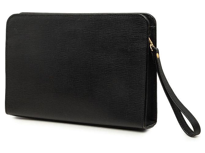 Burberry Clutch aus schwarzem Leder - Ansicht 2