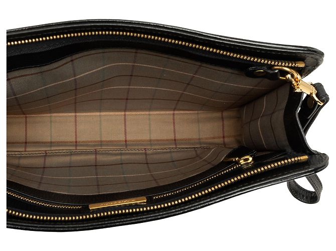 Burberry Clutch aus schwarzem Leder - Ansicht 4