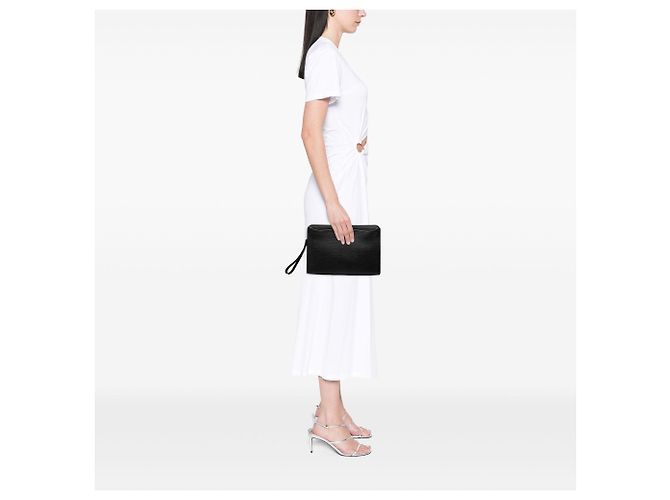 Burberry Clutch aus schwarzem Leder - Ansicht 6