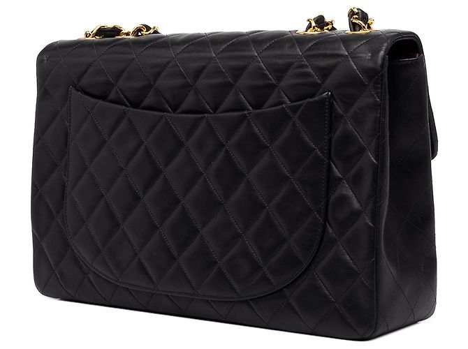 Chanel Black Maxi XL Classic Lambskin Single Flap - vista 2