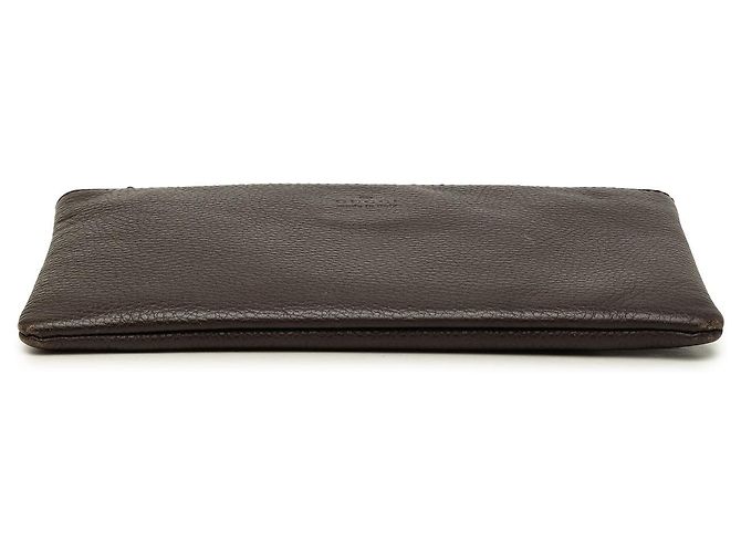 Bamboo Clutch Gucci de piel de becerro marrón con bambú - vista 3