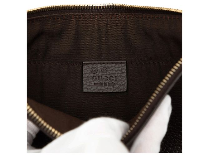Bamboo Clutch Gucci de piel de becerro marrón con bambú - vista 5