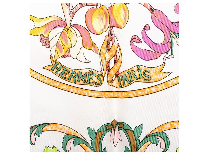 Hermès White Pierres D Orient Et D Occident Seidentuch 90 - Ansicht 3