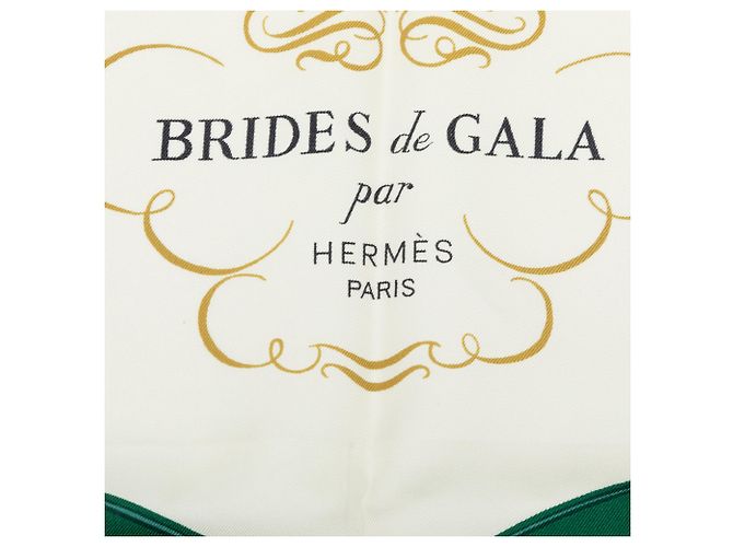 Pañuelo de seda Hermès White Brides de Gala 90 - vista 3