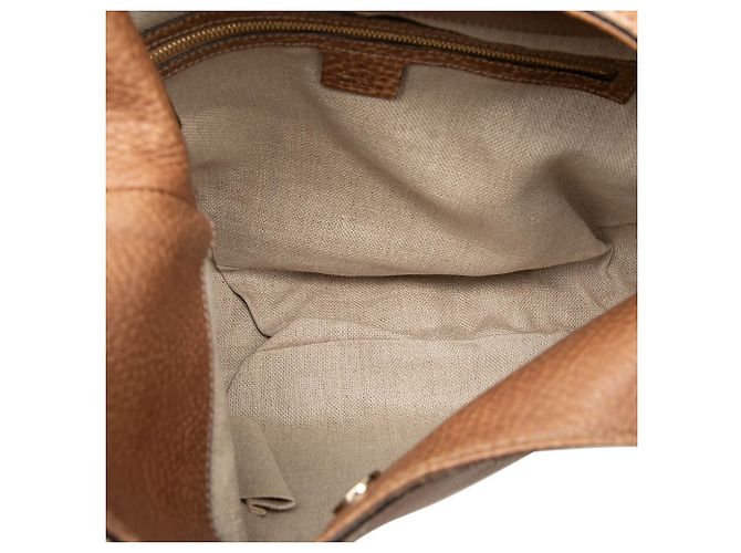 Borsa a tracolla Charlotte Gucci in pelle marrone - vista 4