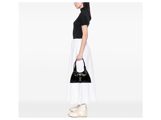 Bolso de hombro Prada Medium de piel de becerro brillante negro - vista 5