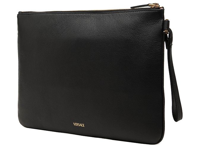 Pochette da polso Medusa in pelle nera Versace - vista 2