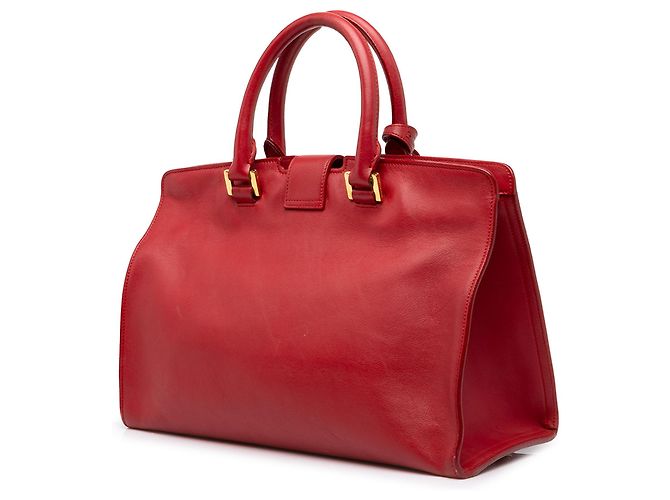 Autre Marque Borsa Satchel Downtown in pelle monogram piccola rossa Saint Laurent - vista 2