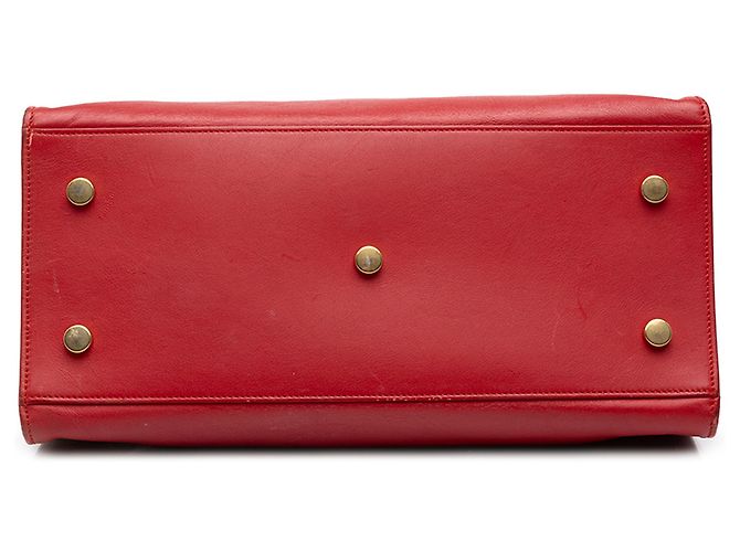Autre Marque Borsa Satchel Downtown in pelle monogram piccola rossa Saint Laurent - vista 3