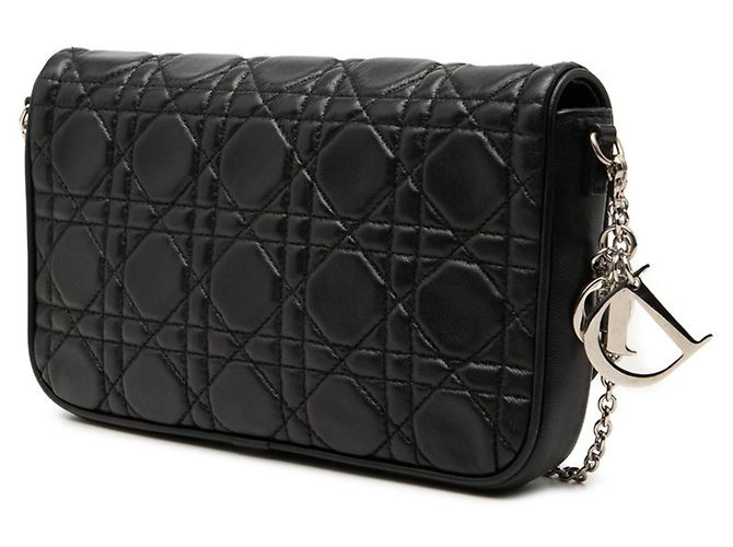 Christian Dior Dior Cannage Lady Wallet Schultertasche mit Kette - Ansicht 2