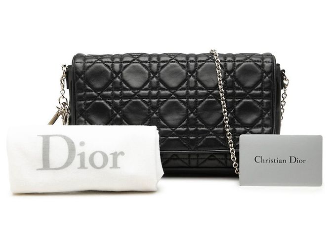 Christian Dior Dior Cannage Lady Wallet Schultertasche mit Kette - Ansicht 7
