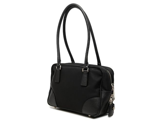Borsa Tote Prada con placca logo triangolare - vista 2