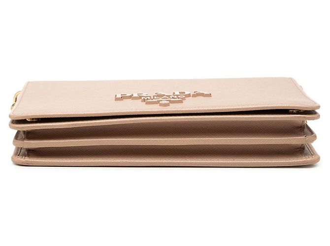 Borsa a tracolla con catena e logo Prada - vista 3