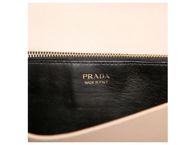 Borsa a tracolla con catena e logo Prada - vista 5