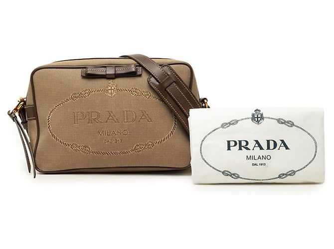 Prada Jacquard Crossbody Shoulder Bag mit Dreiecks-Logo-Plakette - Ansicht 6