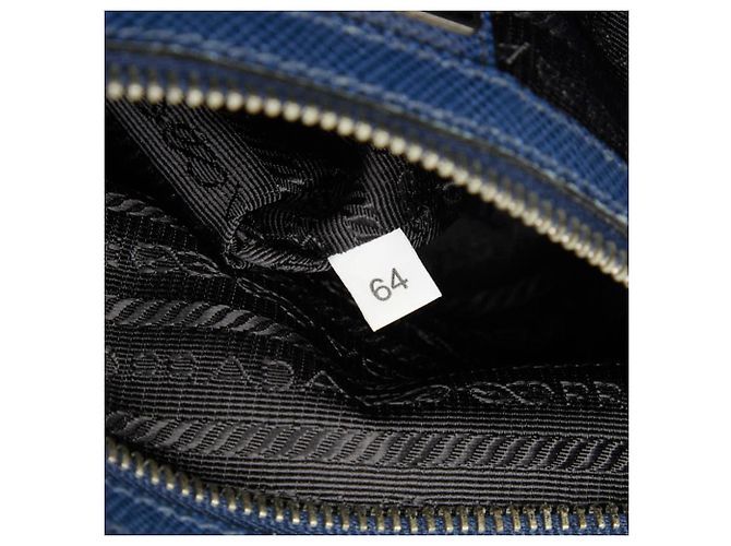 Bolso de hombro Prada de piel Saffiano Navy - vista 10