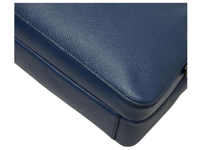 Bolso de hombro Prada de piel Saffiano Navy - vista 4