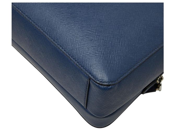 Bolso de hombro Prada de piel Saffiano Navy - vista 6