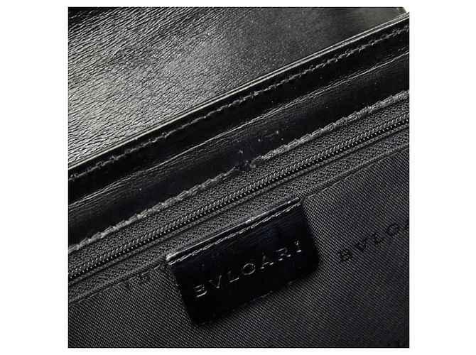 Bulgari Bolso de mano Bvlgari de cuero negro - vista 10