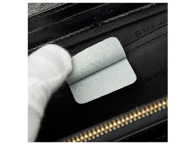 Bulgari Bolso de mano Bvlgari de cuero negro - vista 12