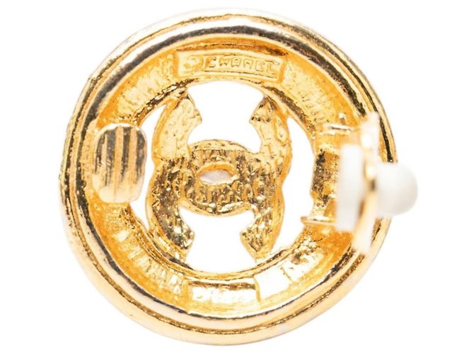 Orecchini tondi vintage Chanel Coco Mark - vista 3