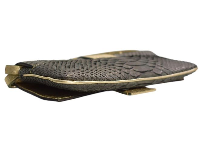 Christian Dior Pochette Cannage in Pitone Metallizzato - vista 12