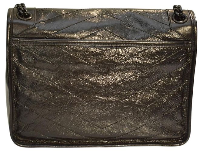 Autre Marque Saint Laurent Niki Medium Bolsa de Ombro Preta - vista 6