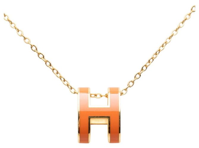 Hermès Collana con ciondolo a catena Logo Hermes Pop H - vista 2