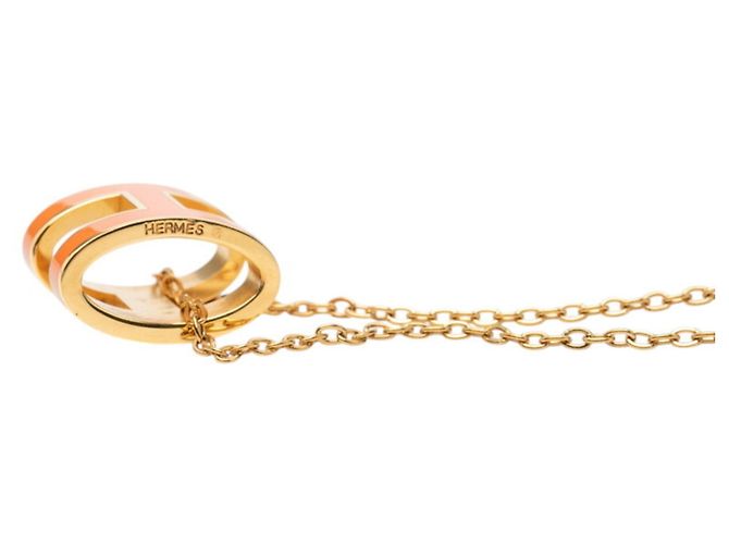 Hermès Collana con ciondolo a catena Logo Hermes Pop H - vista 3