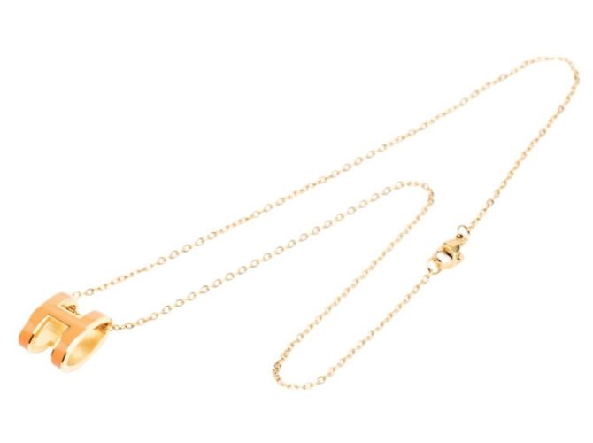 Hermès Collana con ciondolo a catena Logo Hermes Pop H - vista 4