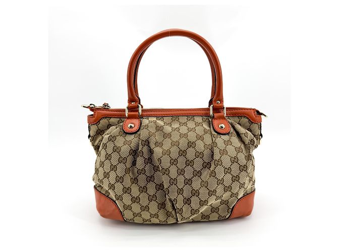 Gucci Sukey Top Handle Satchel GG Canvas mit Leder Large - Ansicht 2