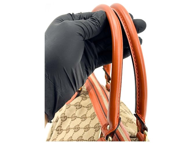 Gucci Sukey Top Handle Satchel GG Canvas mit Leder Large - Ansicht 7