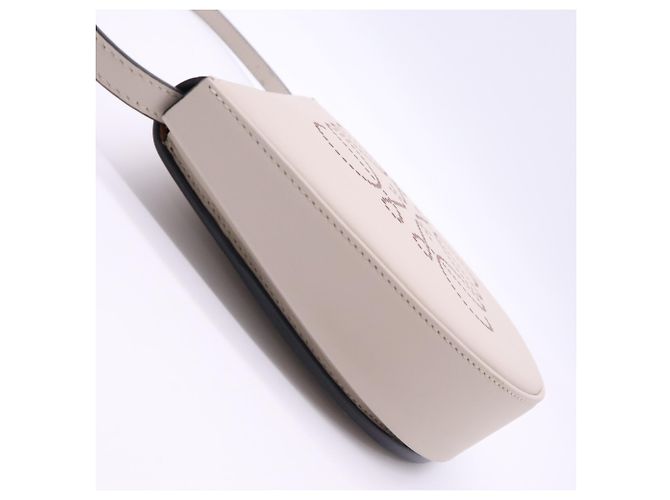 Bolsa de Ombro Small Heel Pouch em pele de vitelo Loewe, cor Light Beige - vista 8