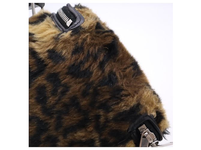 Céline Bolsa de Ombro Celine Fluffy Box em Pele Sintética de Leopardo - vista 10