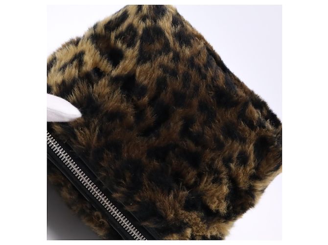 Céline Bolsa de Ombro Celine Fluffy Box em Pele Sintética de Leopardo - vista 4