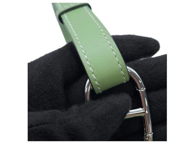 Hermès Borsa a vita Hermes in Vert Cricket Bamboo - vista 9