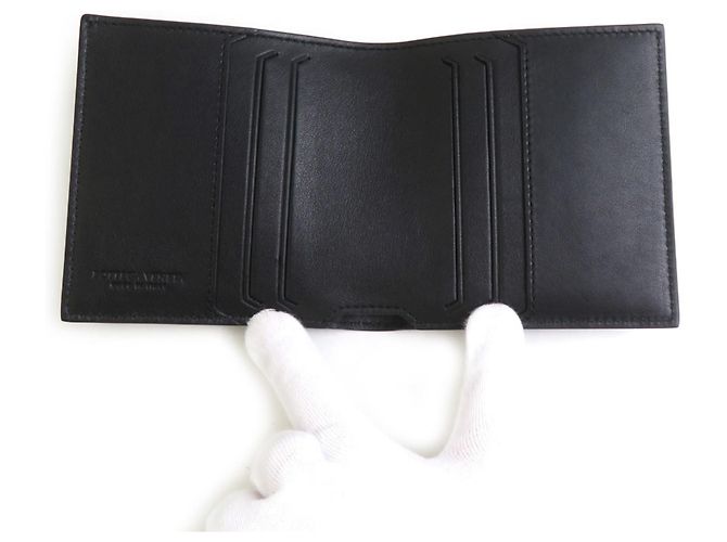 Bottega Veneta Black Leather Bill Wallet - view 3