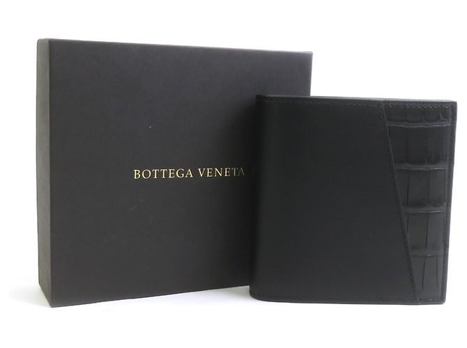 Bottega Veneta Black Leather Bill Wallet - view 7