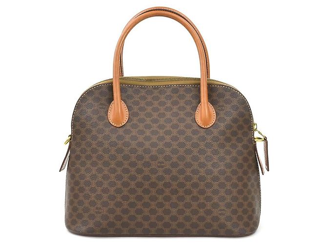 Céline Bolsa Celine Macadam em lona revestida e couro - vista 3