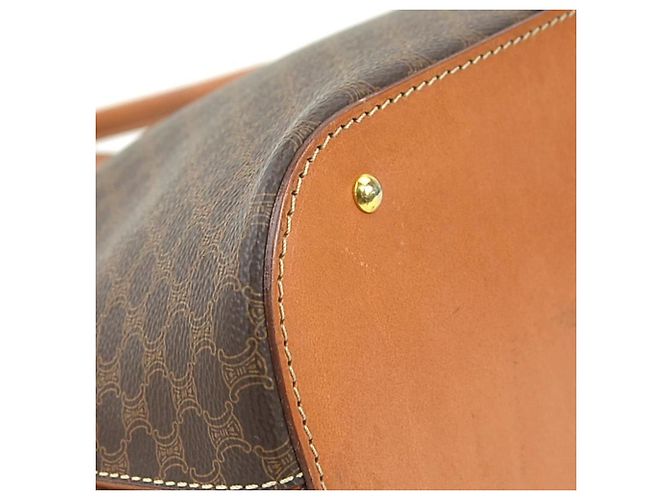 Céline Bolsa Celine Macadam em lona revestida e couro - vista 6