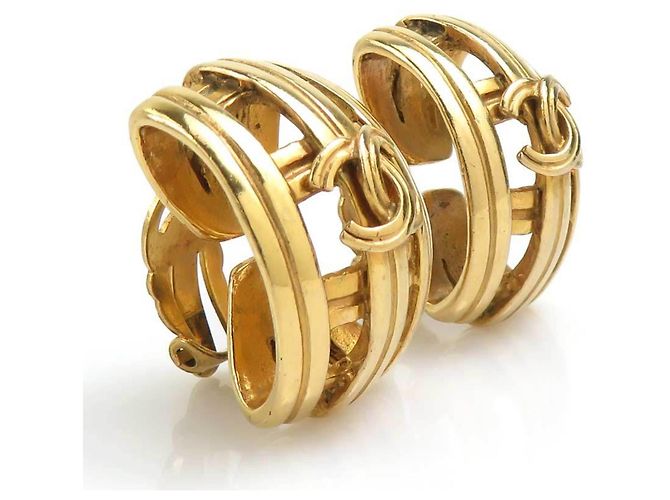 Chanel Gold Clip-On Ohrringe - Ansicht 2