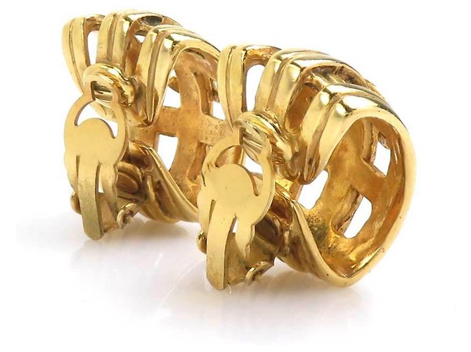 Chanel Gold Clip-On Ohrringe - Ansicht 3