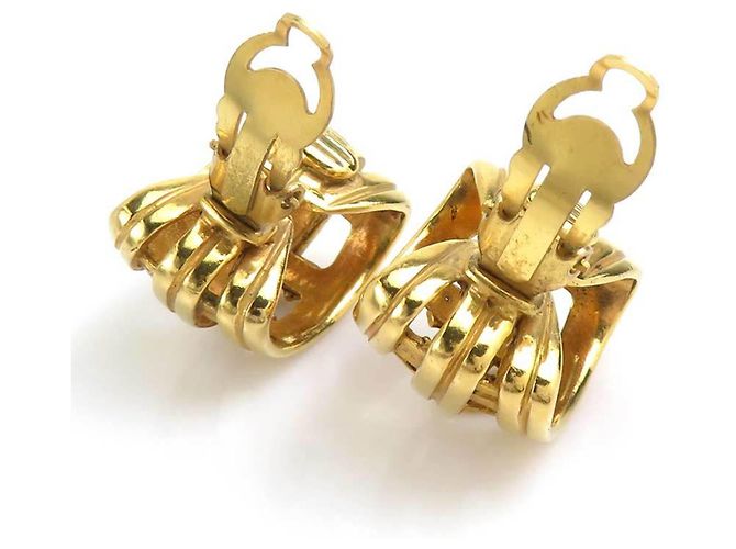 Chanel Gold Clip-On Ohrringe - Ansicht 6